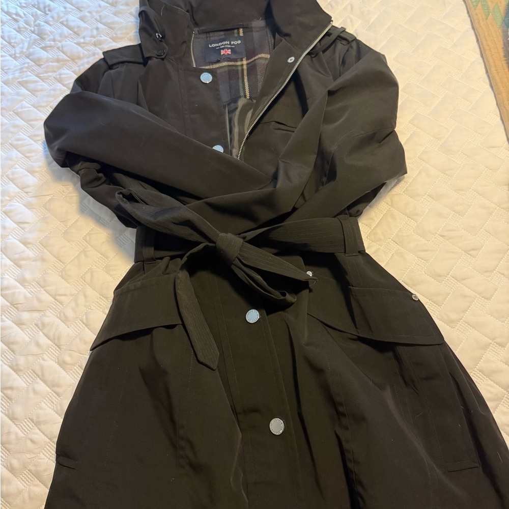 London Fog Black Trench Coat